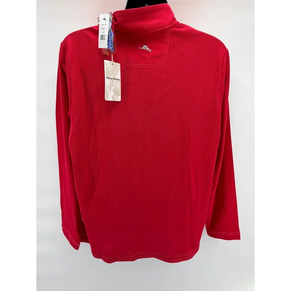 NWT Tommy Bahama Ohio‎ State Buckeyes IslandZone 1/4 Zip Red Supima Men's Medium